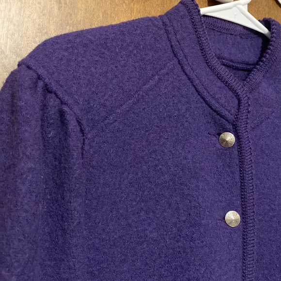 GEIGER Vintage Tyrol jacket. 100% deep plum boiled wool! BEAUTIFUL!!! - Picture 6 of 16